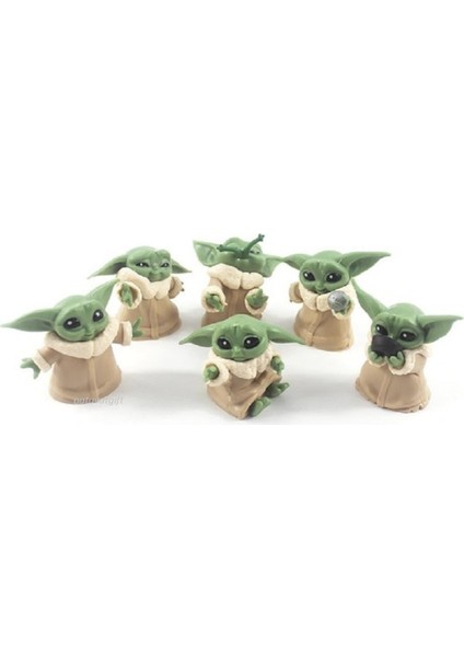 Baby Yoda 6lı Set Figür Biblo 6 Adet Figür