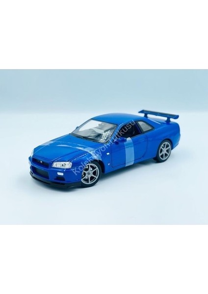 1/24 Nissan Skyline Gtr R34 Model Araba Mavi (Yurt Dışından)