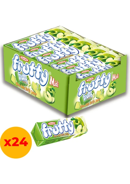 Frutty Midi Elmalı Yumuşak Şeker 20 gr x 24 Adet Kutulu