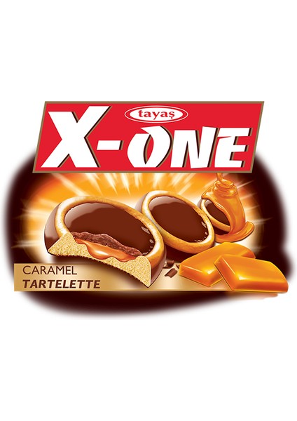 X-One Tartelette Karamelli Kakao Kaplı Bisküvi 20 gr x 24 Adet Kutulu