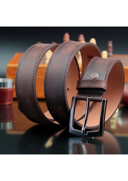 % 100 Deri Spor/kot Erkek Kemeri