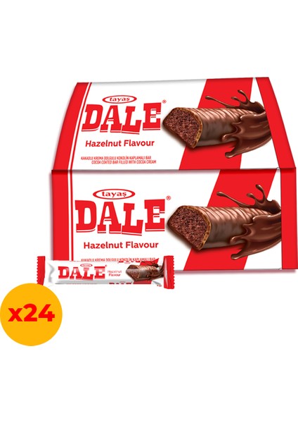 Dale Kakao Krema Dolgulu Bar 18 gr x 24 Adet Kutulu