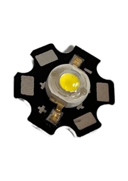 1W Beyaz 3000K Pcb Li Power LED 20MM 350MA 3,2 Volt(3 Adet)