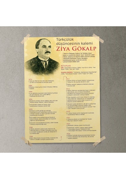 Ziya Gökalp Posteri - PO799 fırsatları