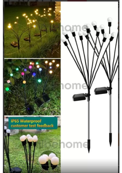 8 Led'li Güneş Enerjili Bahçe Çiti Aydınlatma Lamba (Renkli) fiyatları