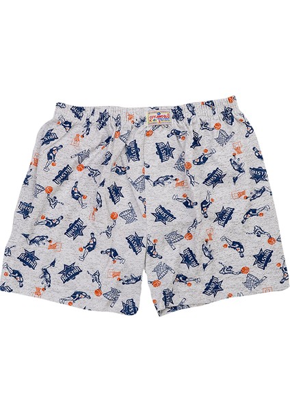 6'lı Erkek Çocuk Emprime BOXER-309 Desenli