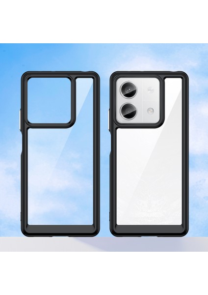 Xiaomi Redmi Note 13 5g Için Şeffaf Pc Arka Tpu Tampon Telefon Kılıfı - Siyah (Yurt Dışından) modelleri