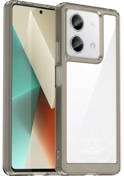 Xiaomi Redmi Note 13 5g Için Şeffaf Pc Arka Tpu Tampon Telefon Kılıfı - Gri (Yurt Dışından)