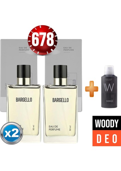 Parfüm 678x2(2adet) Woody Bay 50 Ml + Woody Deodorant Bay 150 Ml