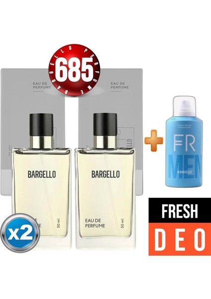 685x2(2adet) Fresh 50 Ml Edp + Fresh Erkek Deodorant 150 Ml