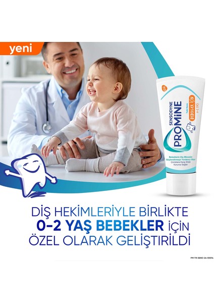 Promine 0-2 Yaş Bebekler İçin Yapay Aroma&tatlandırıcı İçermeyen Diş Macunu 50 ml x 2 Adet