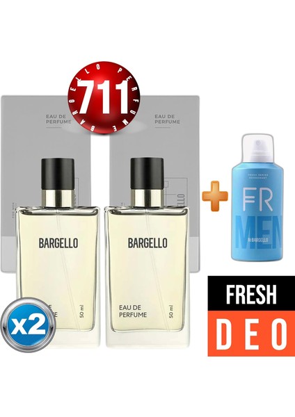 Parfüm 711x2(2adet) Fresh Bay 50 Ml + Fresh Deodorant Bay 150 Ml