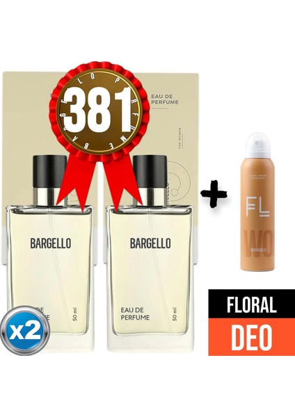 Parfüm 381x2(2adet) Floral 50 Ml + Floral Deodorant 150 Ml