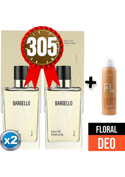 Parfüm 305x2(2adet) Floral 50 Ml + Floral Deodorant 150 Ml