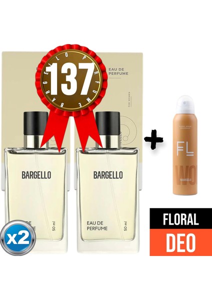 Parfüm 137x2(2adet) Floral 50 Ml + Floral Deodorant 150 Ml