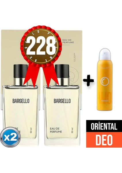 Parfüm 228x2 (2adet) Oriental 50 Ml Edp + Oriental Deodorant 150 Ml