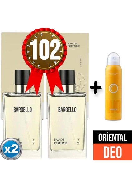 Parfüm 102x2 (2adet) Oriental 50 Ml Edp + Oriental Deodorant 150 Ml