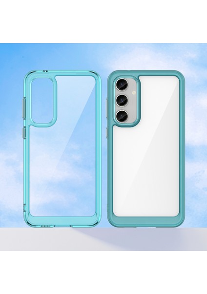 Samsung Galaxy S23FE Için Şeffaf Pc Arka Tpu Tampon Telefon Kılıfı - Turkuvaz (Yurt Dışından) modelleri