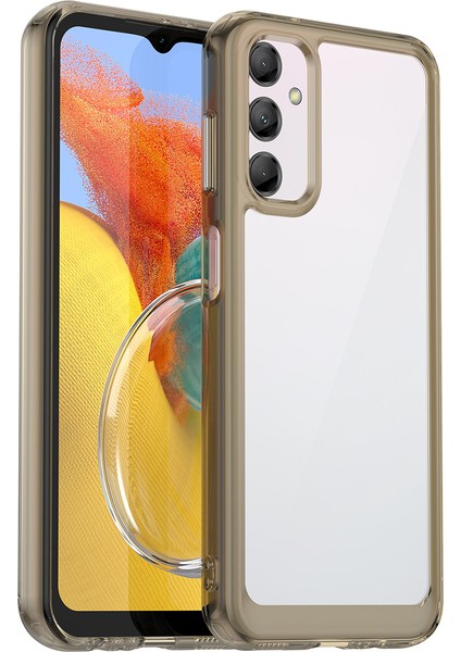 Samsung Galaxy M14 Için Şeffaf Pc Arka Tpu Tampon Telefon Kılıfı - Gri (Yurt Dışından)