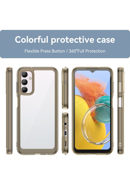 Samsung Galaxy M14 Için Şeffaf Pc Arka Tpu Tampon Telefon Kılıfı - Gri (Yurt Dışından) fırsatları
