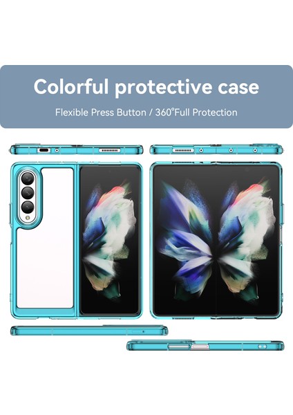 Samsung Galaxy Z Fold 3 5g Için Şeffaf Pc Arka Tpu Tampon Telefon Kılıfı - Turkuvaz (Yurt Dışından) fiyatları