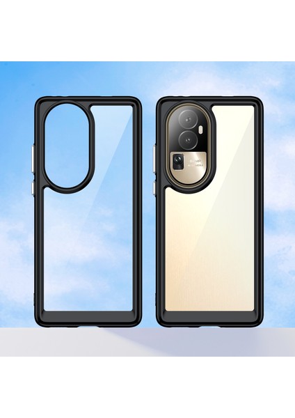 Oppo RENO10 Pro+ Için Şeffaf Pc Arka Tpu Tampon Telefon Kılıfı - Siyah (Yurt Dışından) modelleri
