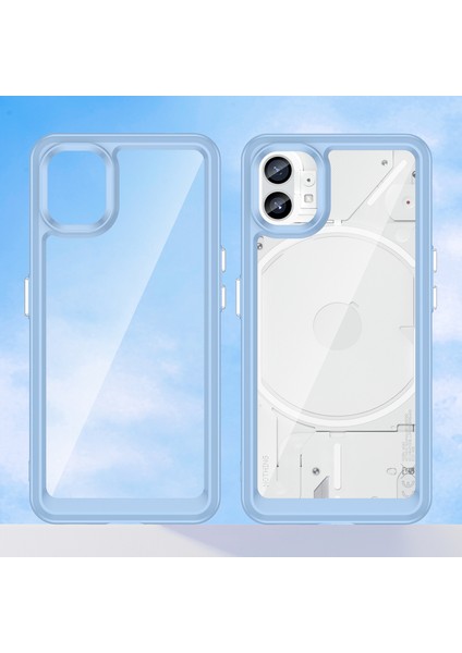 Nothing Phone 1 Için Şeffaf Pc Arka Tpu Tampon Telefon Kılıfı - Mavi (Yurt Dışından) modelleri