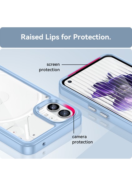 Nothing Phone 1 Için Şeffaf Pc Arka Tpu Tampon Telefon Kılıfı - Mavi (Yurt Dışından) fırsatları