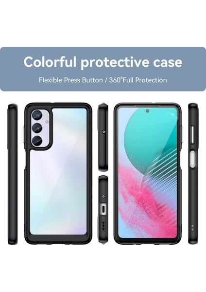 Samsung Galaxy M54 Için Şeffaf Pc Arka Tpu Tampon Telefon Kılıfı - Siyah (Yurt Dışından) modelleri