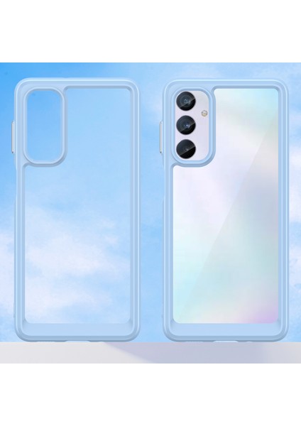 Samsung Galaxy M54 Için Şeffaf Pc Arka Tpu Tampon Telefon Kılıfı - Mavi (Yurt Dışından) fiyatları