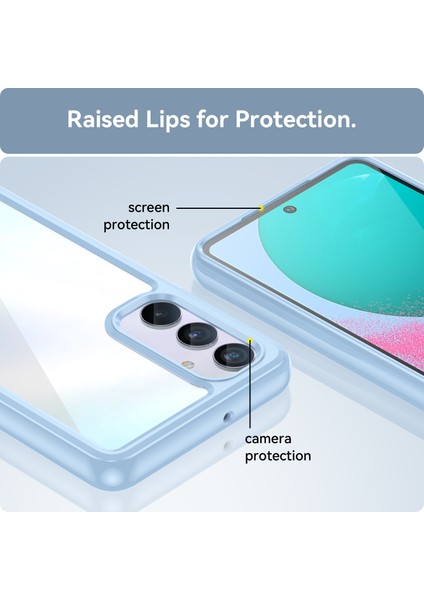 Samsung Galaxy M54 Için Şeffaf Pc Arka Tpu Tampon Telefon Kılıfı - Mavi (Yurt Dışından) fırsatları