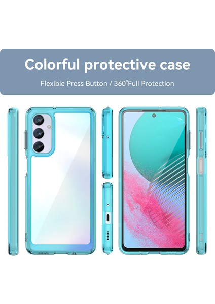 Samsung Galaxy M54 Için Şeffaf Pc Arka Tpu Tampon Telefon Kılıfı - Turkuvaz (Yurt Dışından) modelleri