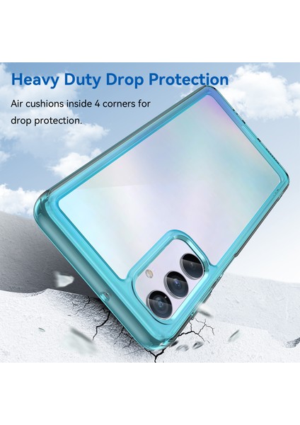 Samsung Galaxy M54 Için Şeffaf Pc Arka Tpu Tampon Telefon Kılıfı - Turkuvaz (Yurt Dışından) indirimleri