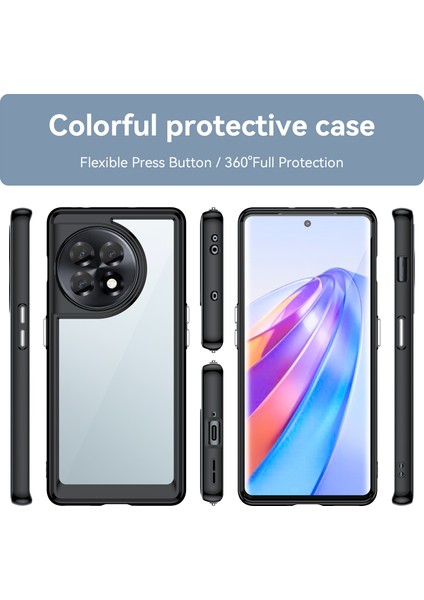 Oneplus 11R Için Şeffaf Pc Arka Tpu Tampon Telefon Kılıfı - Siyah (Yurt Dışından) fiyatları