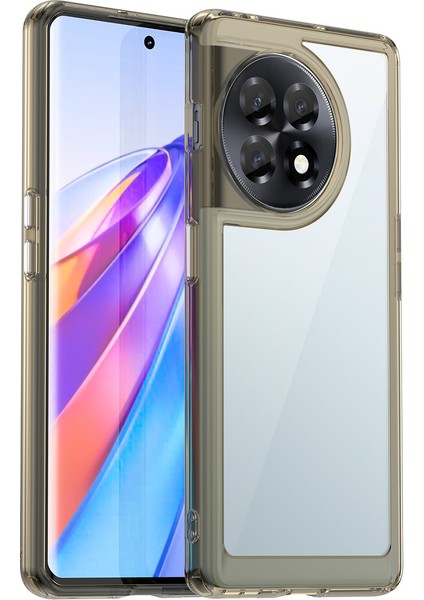 Oneplus 11R Için Şeffaf Pc Arka Tpu Tampon Telefon Kılıfı - Gri (Yurt Dışından)