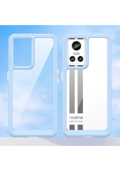 Realme Gt Neo 3 Için Şeffaf Pc Arka Tpu Tampon Telefon Kılıfı - Mavi (Yurt Dışından) modelleri