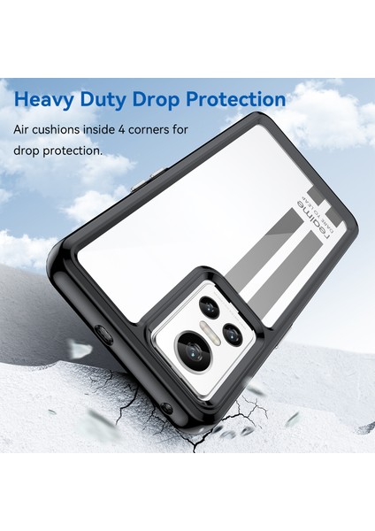 Realme Gt Neo 3 Için Şeffaf Pc Arka Tpu Tampon Telefon Kılıfı - Siyah (Yurt Dışından) indirimleri