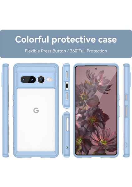 Google Pixel 7 Pro Için Şeffaf Pc Arka Tpu Tampon Telefon Kılıfı - Mavi (Yurt Dışından) fiyatları