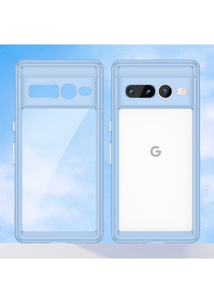 Google Pixel 7 Pro Için Şeffaf Pc Arka Tpu Tampon Telefon Kılıfı - Mavi (Yurt Dışından) modelleri