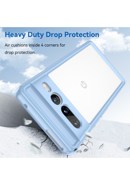 Google Pixel 7 Pro Için Şeffaf Pc Arka Tpu Tampon Telefon Kılıfı - Mavi (Yurt Dışından) indirimleri
