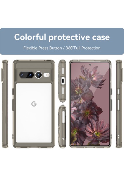 Google Pixel 7 Pro Için Şeffaf Pc Arka Tpu Tampon Telefon Kılıfı - Gri (Yurt Dışından) fiyatları