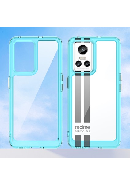 Realme Gt Neo 3 Için Şeffaf Pc Arka Tpu Tampon Telefon Kılıfı - Turkuvaz (Yurt Dışından) modelleri