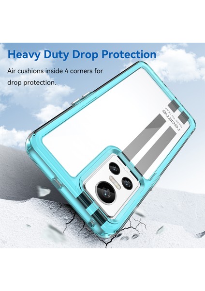 Realme Gt Neo 3 Için Şeffaf Pc Arka Tpu Tampon Telefon Kılıfı - Turkuvaz (Yurt Dışından) indirimleri
