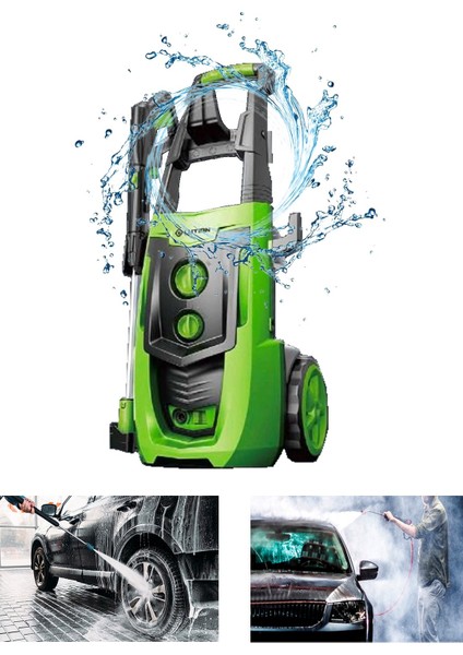 LT701 Kömürlü Motor 2500 Watt 150 Bar Yüksek Basınçlı Soğuk Yıkama Makinesi