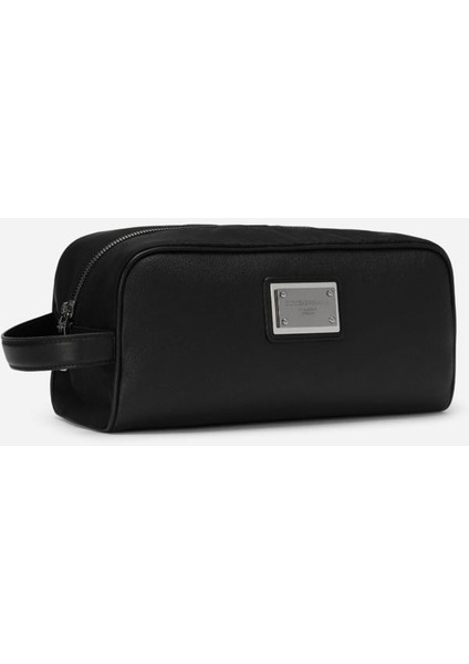 Grainy Calfskin And Nylon El Çantası fiyatları