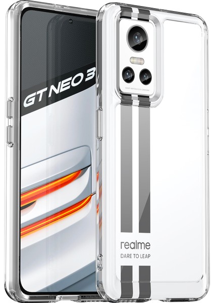 Realme Gt Neo 3 Için Şeffaf Pc Arka Tpu Tampon Telefon Kılıfı - Şeffaf (Yurt Dışından)