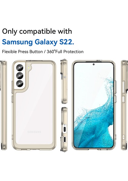 Samsung Galaxy S23 Için Şeffaf Pc Arka Tpu Tampon Telefon Kılıfı - Gri (Yurt Dışından) fiyatları