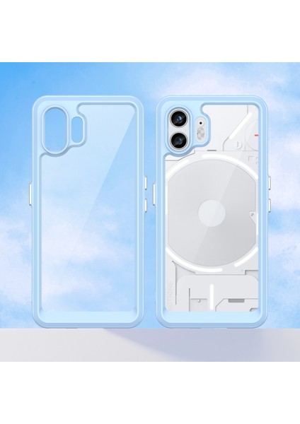 Nothing Phone (2) Için Şeffaf Pc Arka Tpu Tampon Telefon Kılıfı - Mavi (Yurt Dışından) modelleri
