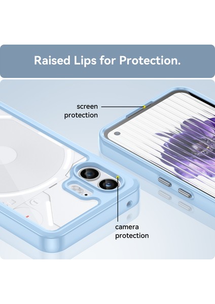 Nothing Phone (2) Için Şeffaf Pc Arka Tpu Tampon Telefon Kılıfı - Mavi (Yurt Dışından) fırsatları