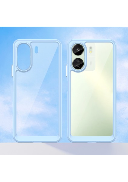 Xiaomi Redmi 13C /poco C65 Için Şeffaf Pc Arka Tpu Tampon Telefon Kılıfı - Mavi (Yurt Dışından) fırsatları